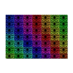 Rainbow Grid Form Abstract Background Graphic Sticker A4 (10 Pack) by Ravend