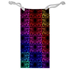 Rainbow Grid Form Abstract Background Graphic Jewelry Bag by Ravend