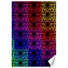 Rainbow Grid Form Abstract Background Graphic Canvas 20  X 30  by Ravend