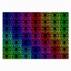 Rainbow Grid Form Abstract Background Graphic Large Glasses Cloth (2 Sides) by Ravend