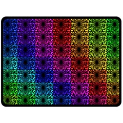 Rainbow Grid Form Abstract Background Graphic Fleece Blanket (large) by Ravend