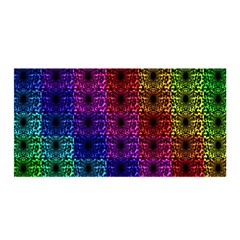 Rainbow Grid Form Abstract Background Graphic Satin Wrap 35  X 70  by Ravend