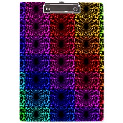 Rainbow Grid Form Abstract Background Graphic A4 Acrylic Clipboard by Ravend