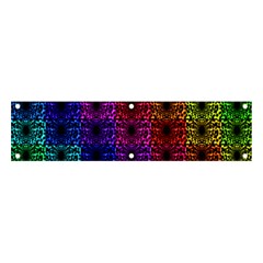 Rainbow Grid Form Abstract Background Graphic Banner And Sign 4  X 1  by Ravend