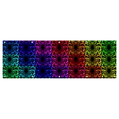 Rainbow Grid Form Abstract Background Graphic Banner And Sign 12  X 4  by Ravend