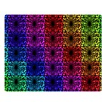 Rainbow Grid Form Abstract Background Graphic One Side Premium Plush Fleece Blanket (Large) 80 x60  Blanket Front