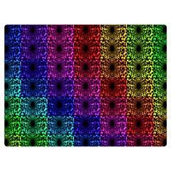 Rainbow Grid Form Abstract Background Graphic Premium Plush Fleece Blanket (extra Small) by Ravend