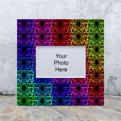 Rainbow Grid Form Abstract Background Graphic White Box Photo Frame 4  X 6  by Ravend