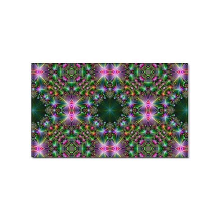 Kaleidoscope Digital Kaleidoscope Fractal Mirrored Sticker Rectangular (100 pack)