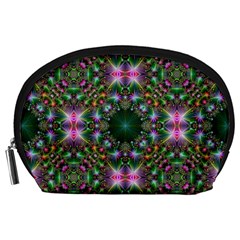 Kaleidoscope Digital Kaleidoscope Fractal Mirrored Accessory Pouch (Large)