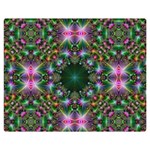 Kaleidoscope Digital Kaleidoscope Fractal Mirrored One Side Premium Plush Fleece Blanket (Medium) 60 x50  Blanket Front