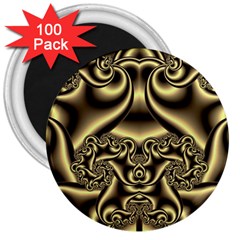 Background Fractal Sample Fantasy Texture Design 3  Magnets (100 Pack) by Ravend