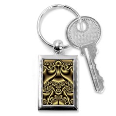 Background Fractal Sample Fantasy Texture Design Key Chain (rectangle) by Ravend