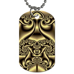 Background Fractal Sample Fantasy Texture Design Dog Tag (one Side) by Ravend