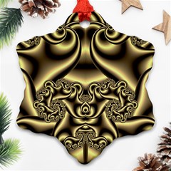 Background Fractal Sample Fantasy Texture Design Snowflake Ornament (two Sides) by Ravend