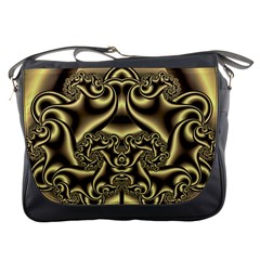 Background Fractal Sample Fantasy Texture Design Messenger Bag by Ravend