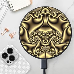 Background Fractal Sample Fantasy Texture Design Wireless Fast Charger(black) by Ravend