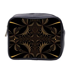 Fractal Symmetry Symmetrical Art Artwork Mini Toiletries Bag (two Sides) by Ravend