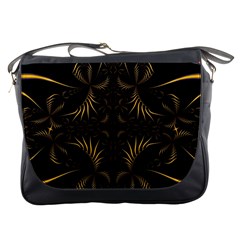 Fractal Symmetry Symmetrical Art Artwork Messenger Bag by Ravend