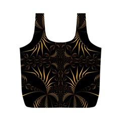 Fractal Symmetry Symmetrical Art Artwork Full Print Recycle Bag (M)