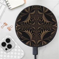 Fractal Symmetry Symmetrical Art Artwork Wireless Fast Charger(Black)