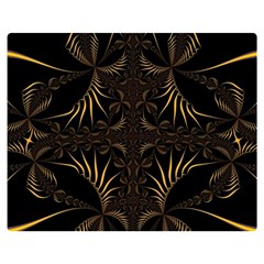 Fractal Symmetry Symmetrical Art Artwork One Side Premium Plush Fleece Blanket (medium) by Ravend