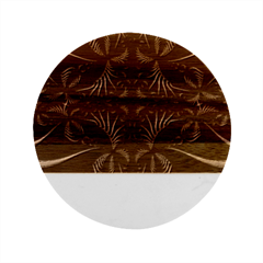 Fractal Symmetry Symmetrical Art Artwork Marble Wood Coaster (Round)