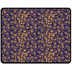 Spiral Pattern Texture Fractal Circle Geometry One Side Fleece Blanket (medium) by Ravend