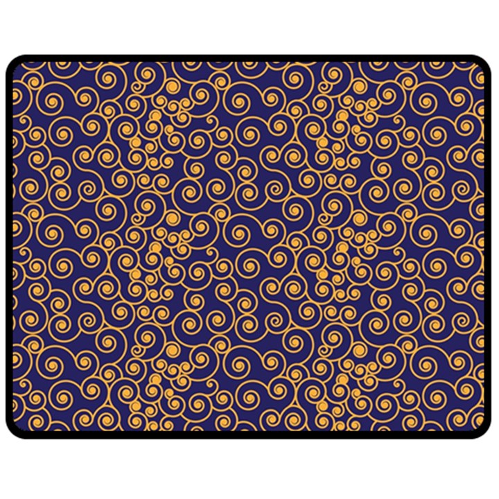 Spiral Pattern Texture Fractal Circle Geometry One Side Fleece Blanket (Medium)