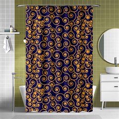 Spiral Pattern Texture Fractal Circle Geometry Shower Curtain 48  X 72  (small)  by Ravend