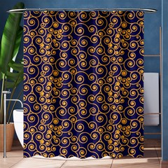 Spiral Pattern Texture Fractal Circle Geometry Shower Curtain 60  X 72  (medium)  by Ravend