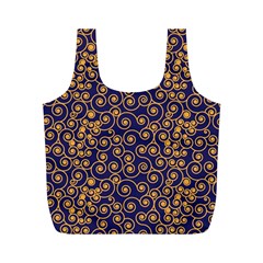 Spiral Pattern Texture Fractal Circle Geometry Full Print Recycle Bag (m) by Ravend