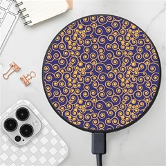 Spiral Pattern Texture Fractal Circle Geometry Wireless Fast Charger(black) by Ravend