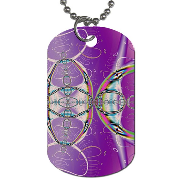 Abstract Colorful Art Pattern Design Fractal Dog Tag (Two Sides)