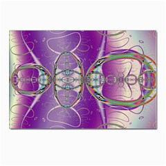 Abstract Colorful Art Pattern Design Fractal Postcard 4 x 6  (pkg Of 10) by Ravend