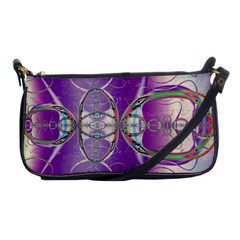 Abstract Colorful Art Pattern Design Fractal Shoulder Clutch Bag by Ravend