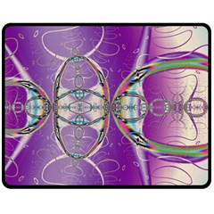 Abstract Colorful Art Pattern Design Fractal One Side Fleece Blanket (medium) by Ravend