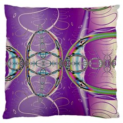 Abstract Colorful Art Pattern Design Fractal Standard Premium Plush Fleece Cushion Case (one Side) by Ravend