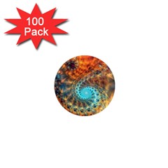 Fractal Math Abstract Mysterious Mystery Vortex 1  Mini Magnets (100 Pack)  by Ravend