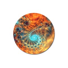 Fractal Math Abstract Mysterious Mystery Vortex Magnet 3  (round) by Ravend