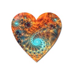 Fractal Math Abstract Mysterious Mystery Vortex Heart Magnet by Ravend