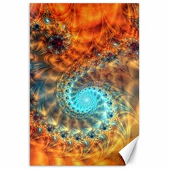 Fractal Math Abstract Mysterious Mystery Vortex Canvas 24  X 36  by Ravend