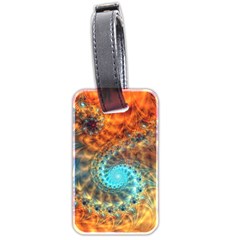 Fractal Math Abstract Mysterious Mystery Vortex Luggage Tag (two Sides) by Ravend