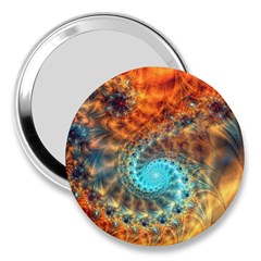 Fractal Math Abstract Mysterious Mystery Vortex 3  Handbag Mirrors by Ravend