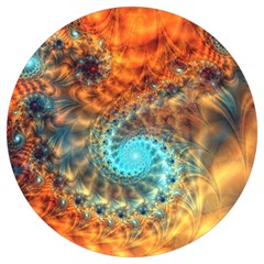 Fractal Math Abstract Mysterious Mystery Vortex Round Trivet by Ravend