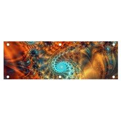 Fractal Math Abstract Mysterious Mystery Vortex Banner And Sign 6  X 2  by Ravend