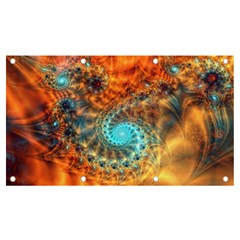 Fractal Math Abstract Mysterious Mystery Vortex Banner And Sign 7  X 4  by Ravend