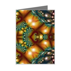 Background Abstract Fractal Annotation Texture Mini Greeting Card by Ravend