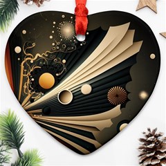 Space Futuristic Technology Digital Ai Generated Ornament (heart) by Ravend