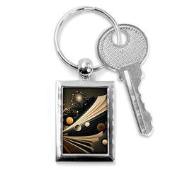 Space Futuristic Technology Digital Ai Generated Key Chain (rectangle) by Ravend